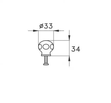 ITALICA 1084/33 - Furniture knob by RUBINETTERIE STELLA - view 3